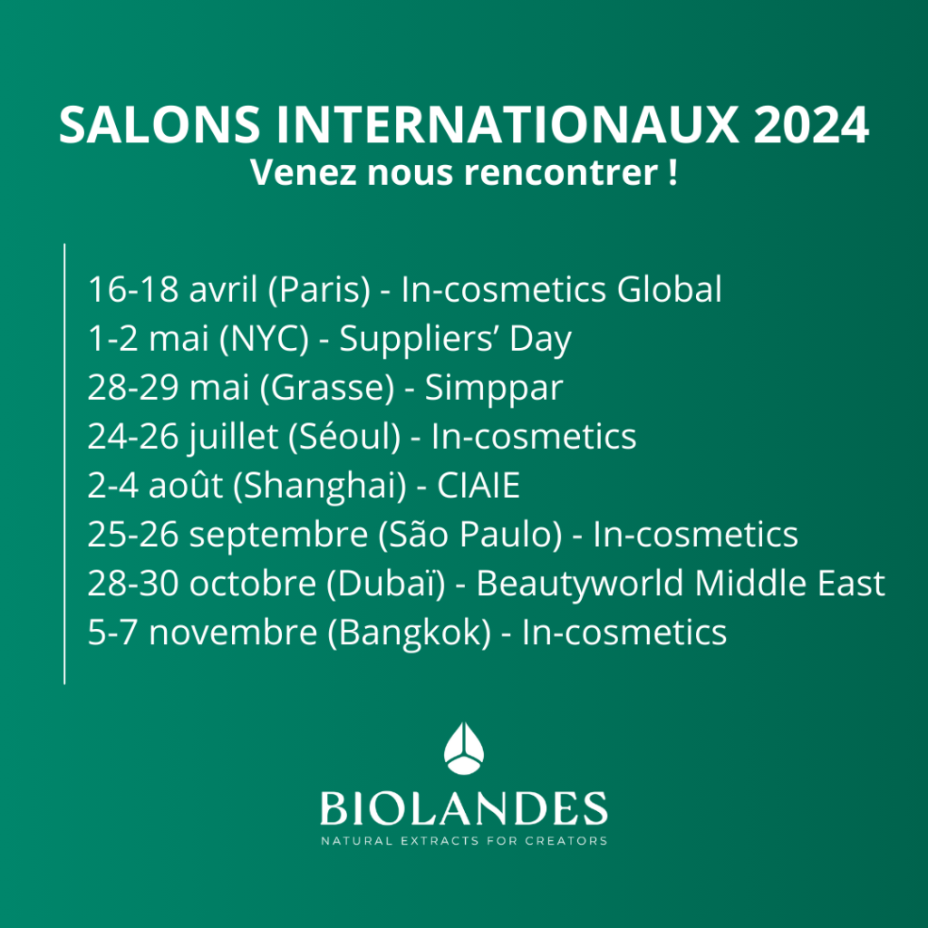 Biolandes - Salons internationaux 2024